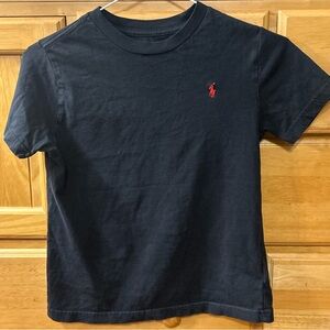 Polo Ralph Lauren Boy’s Black Short Sleeve crew Neck Tee Shirt w/Red Pony Size 7